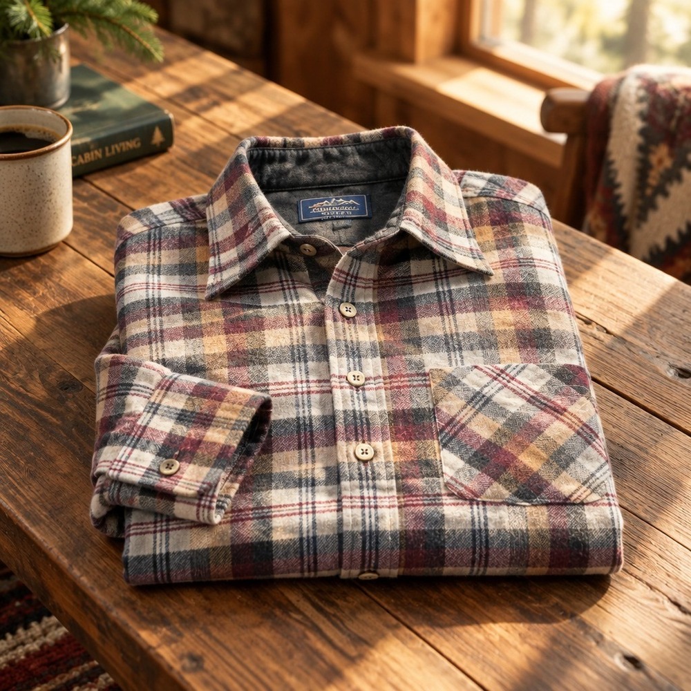 Vintage 1960/70s Pendleton Board Shirt Men's S Earth Brown Burgundy 100 Wool USA